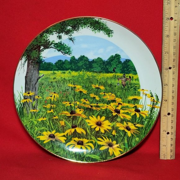 VTG Decorative Plate Royal Windsor Black Eyed Susan Wildflowers of the South Gol - Picture 9 of 12